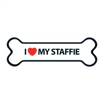 Magnet&Steel Magnet I Love My Staffie (15 cm)