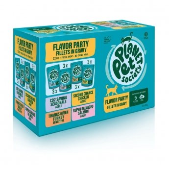 Planet Pet Society Cat Adult Flavor Party Multipack 12x85 g