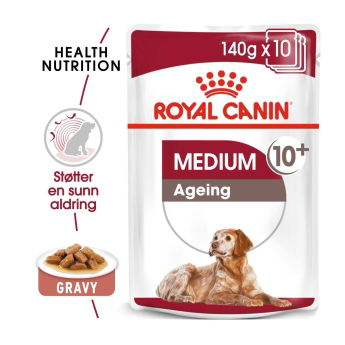 Royal Canin Medium Ageing Gravy koiran märkäruoka 10x140g