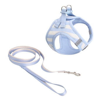 Basic Cat Striped kissanvaljassetti beige/sininen (S)