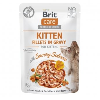 Brit Care Cat Kitten lohi kastikkeessa 85 g