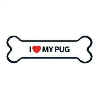 Magnet&Steel Magnet I Love My Pug