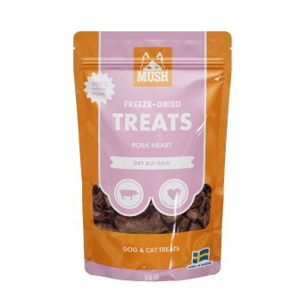 MUSH Freeze-Dried Possunsydän 50g herkku koiralle ja kissalle