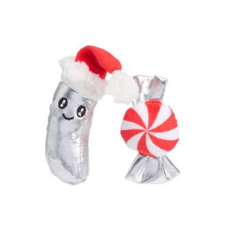 Little&Bigger Seasons Classic joulukurkku & karkki 2-pack hopea kissan lelu