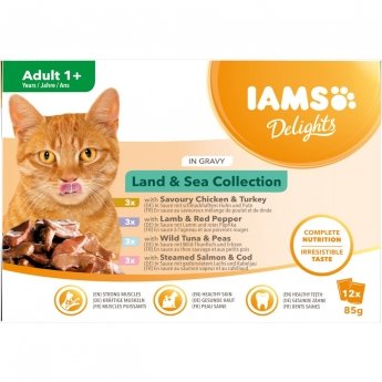 Iams Delights Land&Sea Collection Gravy - Multibox