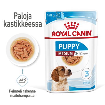 Royal Canin Medium Puppy Gravy koiranpennun märkäruoka 10x140g