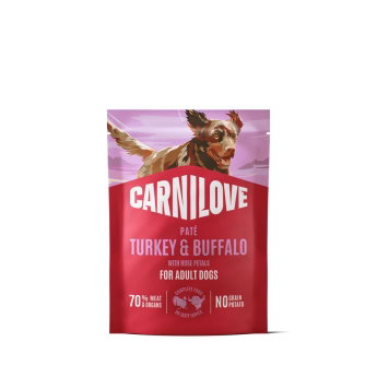 CARNILOVE dog POUCH pate turkey & buffalo with rose petals