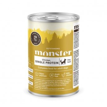 Monster Dog Adult Single Protein Chicken Can 400g