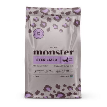 Monster Cat Sterilized kana & kalkkuna (2 kg)
