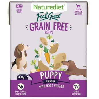 Naturediet Grain Free Puppy kana (390 g)