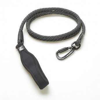 Feel Active Rope köysitalutin neopreeni kädensijalla, carabiner-haka 11mm x 180 cm (Musta)