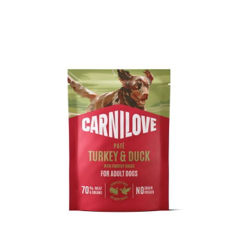 CARNILOVE dog POUCH pate turkey & duck with timothy grass