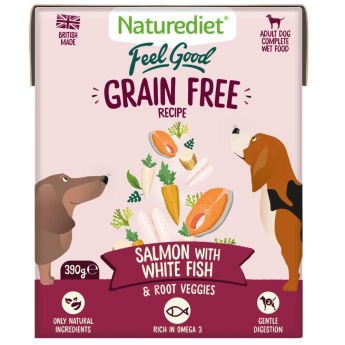 Naturediet Grain Free lohi 390g (390 g)