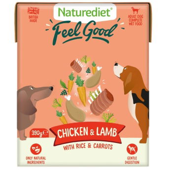 Naturediet Feel Good kana & lammas (390 g)