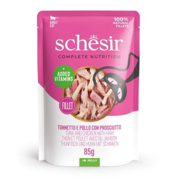Schesir C&B Tuna chicken ham in Jelly Pouch