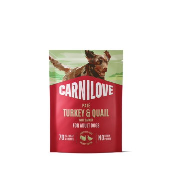 CARNILOVE dog POUCH pate turkey & quial with yellow carrot