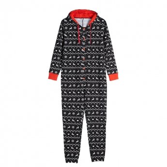 Little & Bigger Xmas HumanJumpsuit musta