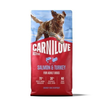 CARNILOVE Active dog dry made with salmon & turkey for adult all breeds (12 kg)