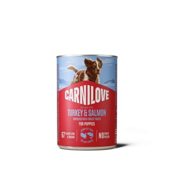 CARNILOVE dog CAN pate salmon & turkey for puppies