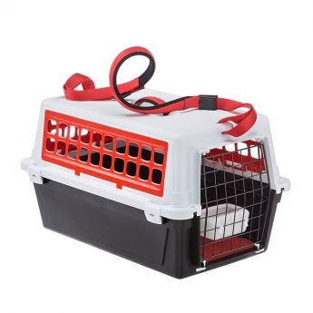 Ferplast Atlas Trendy + 20 kantoboksi punainen/valkoinen