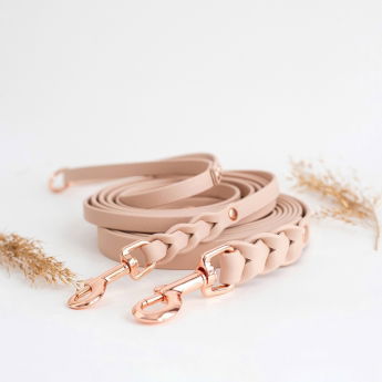 Tyylivoitto braid koirantalutin, nude/ruusukulta