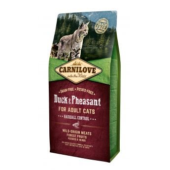Carnilove Cat Adult Hairball Control Duck & Pheasant  