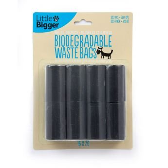 Little&Bigger maatuva kakkapussi, musta 16x20