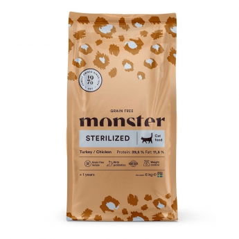 Monster Cat Grain Free Sterilized kalkkuna & kana (6 kg)
