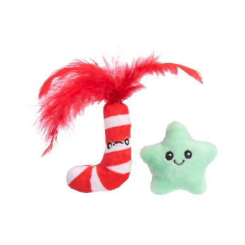 Little&Bigger Xmas Stories karkkikeppi & tähti 2-pack kissan lelu