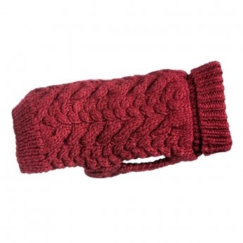 Basic Wool plait sweater viininpunainen