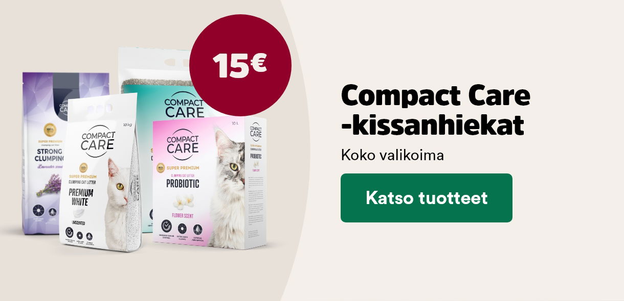 15 &euro; Compact Care kissanhiekat. Katso tuotteet!