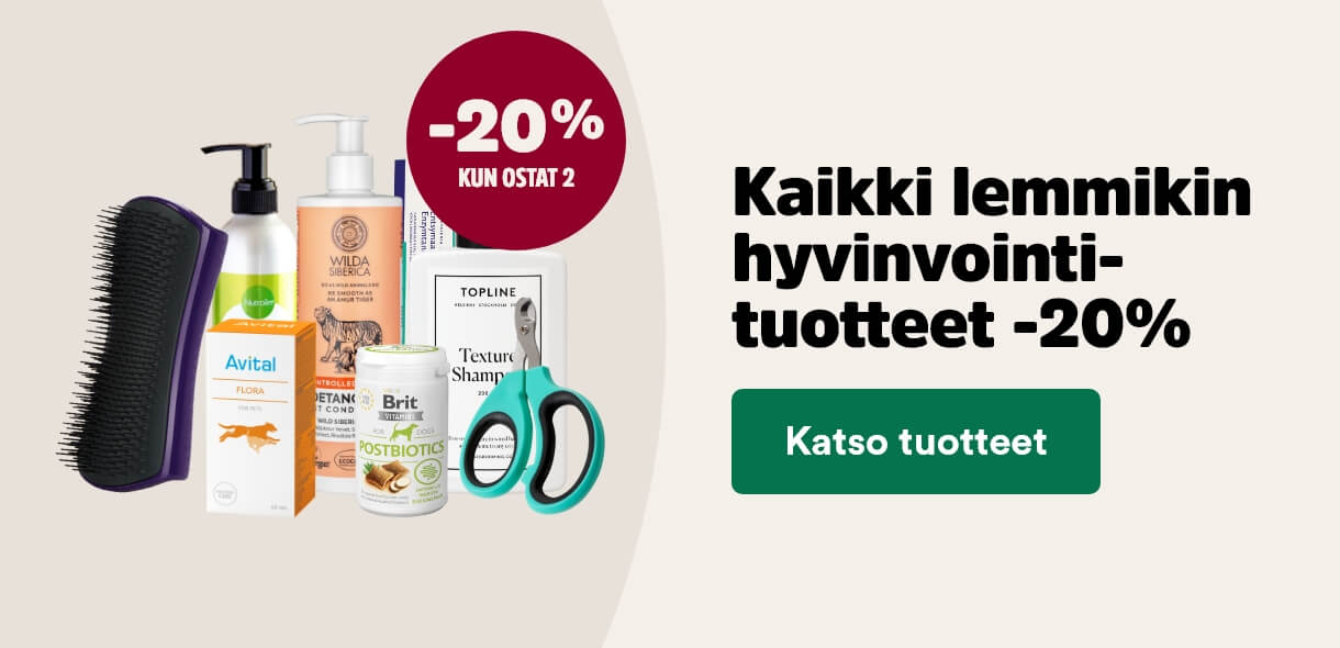 Kaikki lemmikin hyvinvointituotteet -20 %