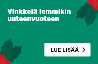 Vinkkejä lemmikin uuteenvuoteen