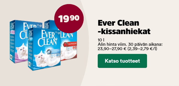 Ever Clean -kissanhiekat 10l 19,90 &euro;. Katso tuotteet!