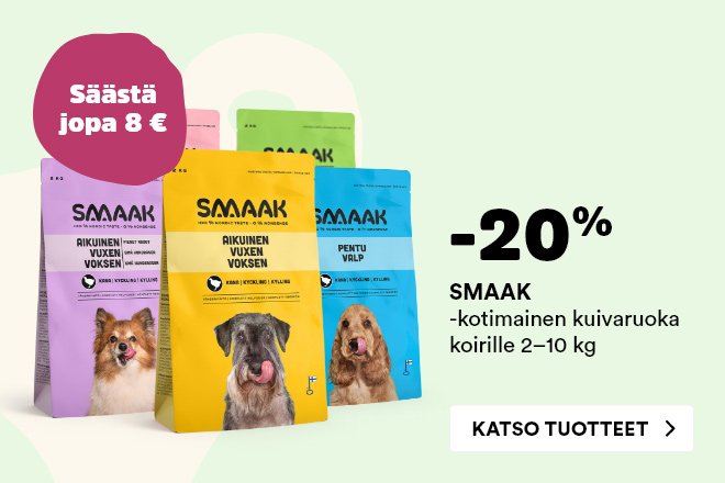 Kotimainen SMAAK-koiranruoka -20 %