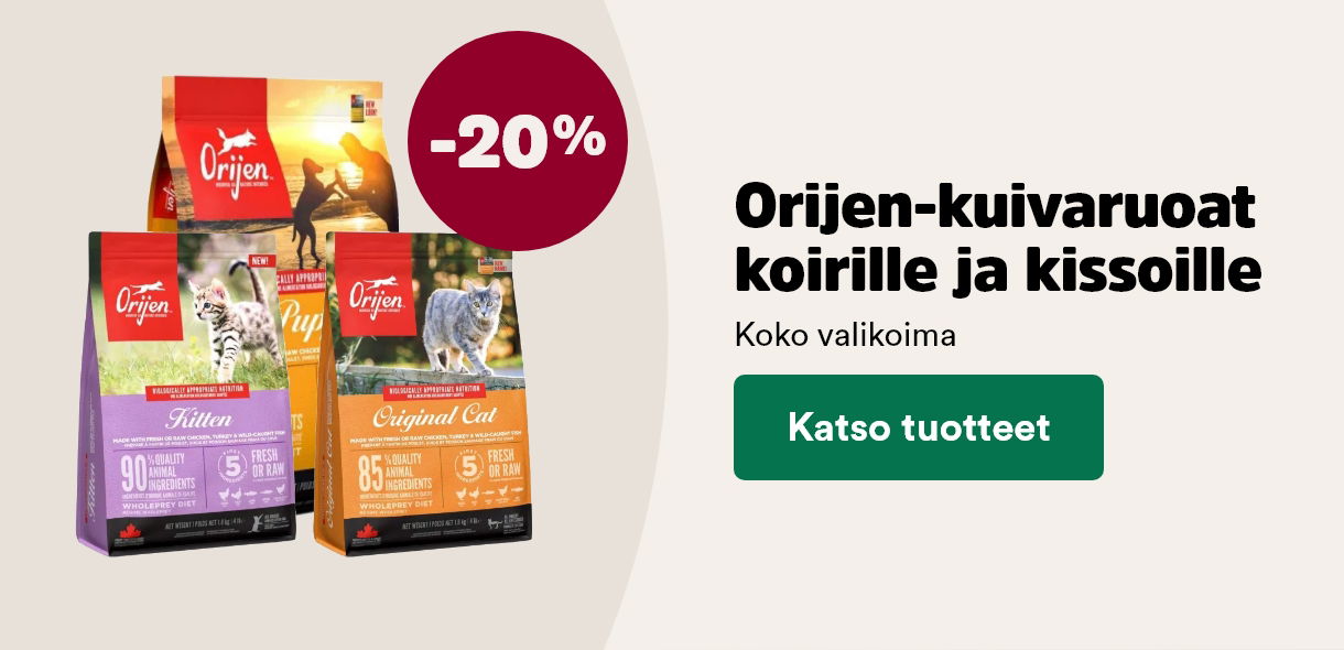 Orijen kuivaruoat koirille ja kissoille -20 %