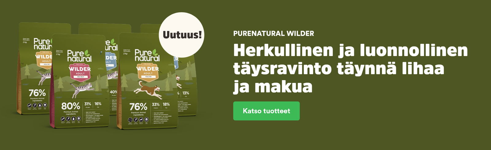 Kokeile uusia Purenatural Wilder uutuuksia!