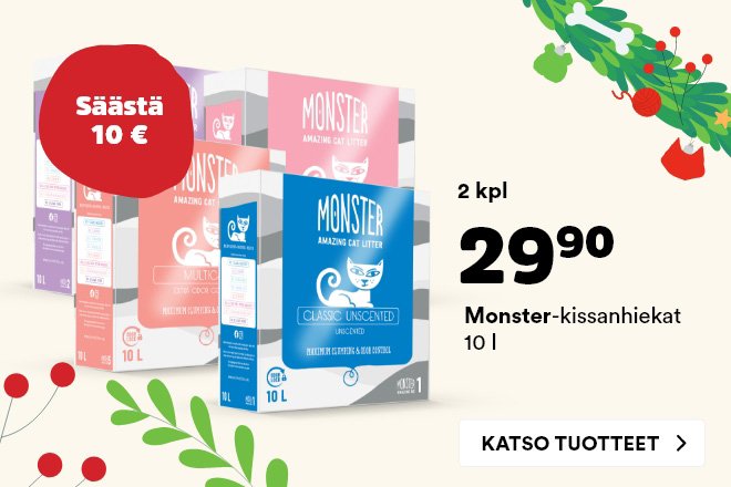 Monster-kissanhiekat 2 kpl 29,90 €
