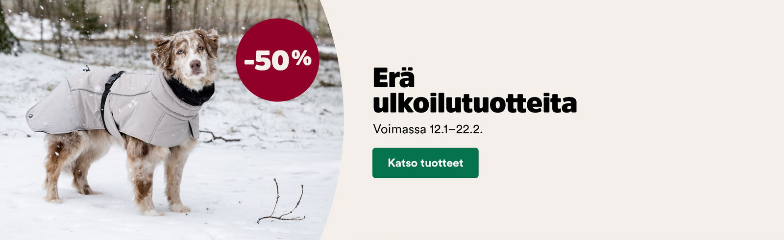 Er&auml; ulkoilutuotteita -50 %
