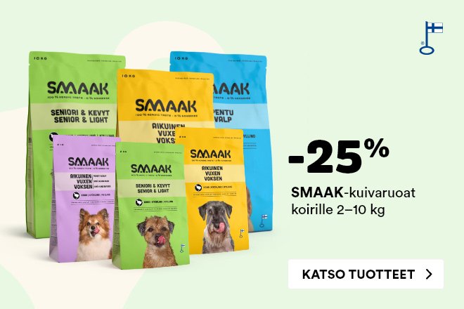 Smaak-kuivaruoat koirille -25 %