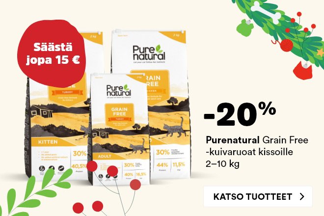 Purenatural Grain Free -kuivaruoat kissoille -20 %