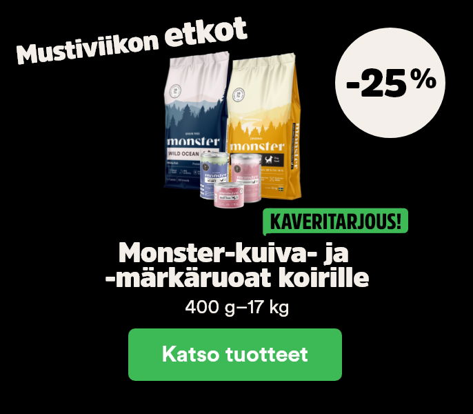 Monster ruoat koirille -25 %