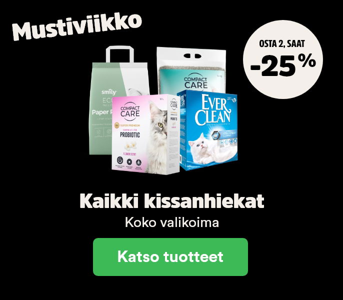 Kaikki kissanhiekat ota 2 saat -25%