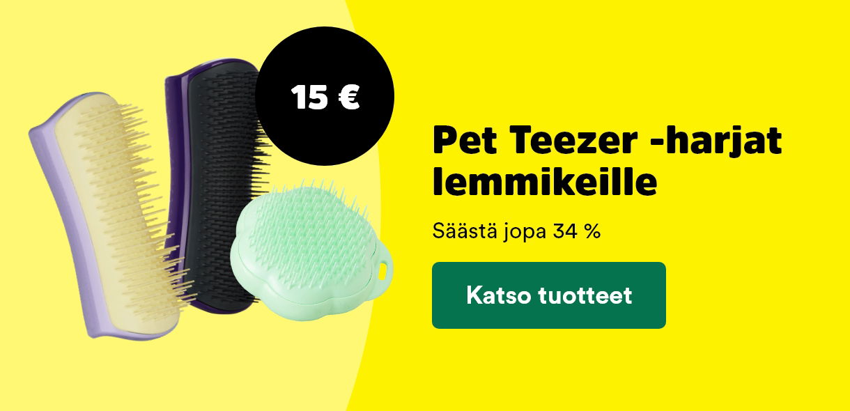 15 € Pet Teezer -harjat lemmikeille. Katso tuotteet!