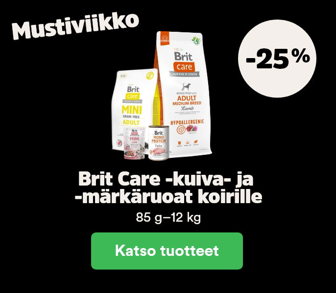 Mustiviikko! -25% Brit Care -kuiva- ja märkäruoat. Katso tuotteet!