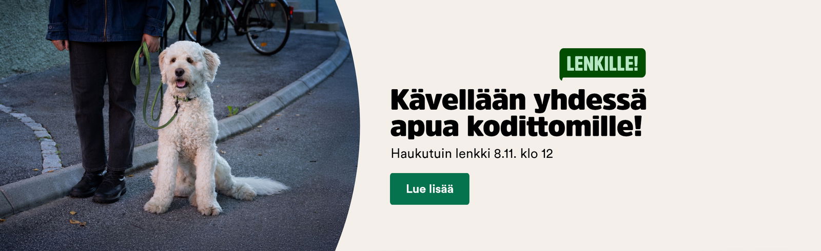 Osallistu haukutuimmalle lenkille 8.11. klo 12