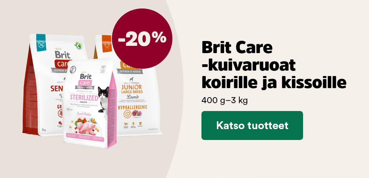 -20 % Brit Care pienet kuivaruoat 400 gr - 3 kg