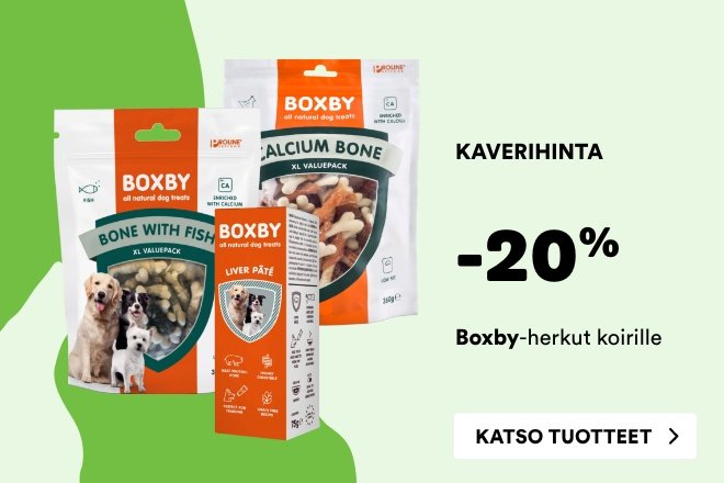 Boxby-herkut koirille -20 %