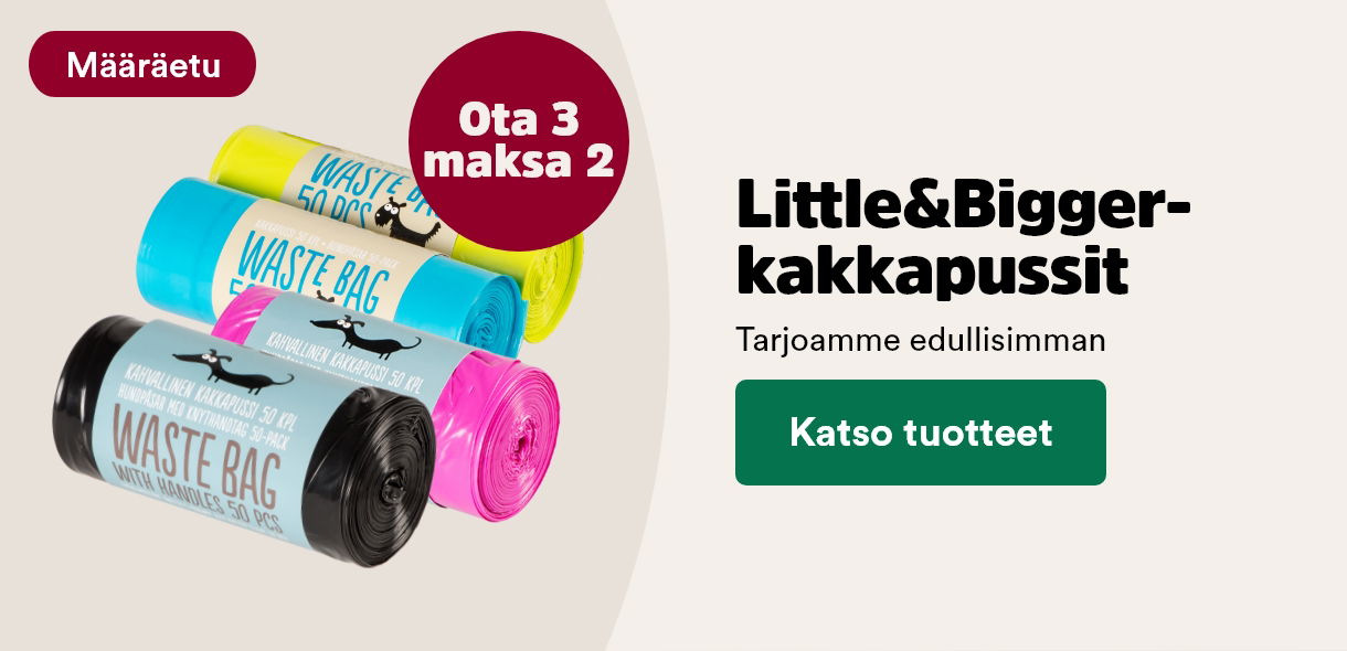 Määräetu! Little&Bigger kakkapussit ota 3 maksa 2. Katso tuotteet.