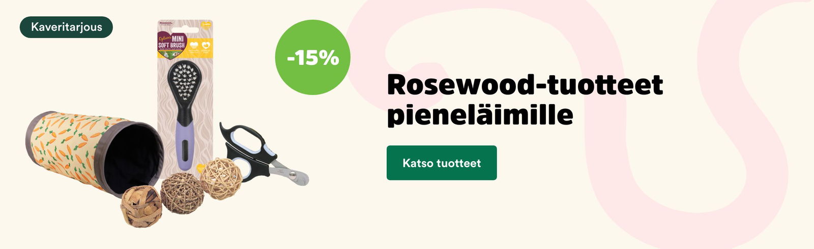 Rosewood-tuotteet pieneläimille -15%